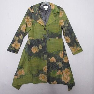 Ania A Jacket Small Green Floral‎ Boho Forest Fairy Y2K Whimsigoth Art to Wear